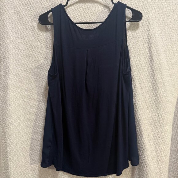 Fortune+Ivy sleeveless Navy top Size XL - Picture 3 of 5